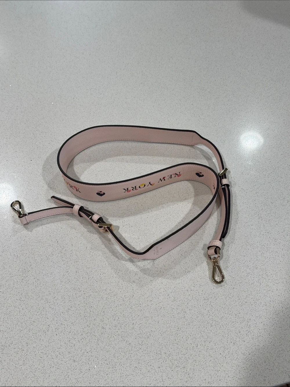 kate spade Blush Pink Floral Logo Leather Strap with Gold Hardware - Picture 4 of 4